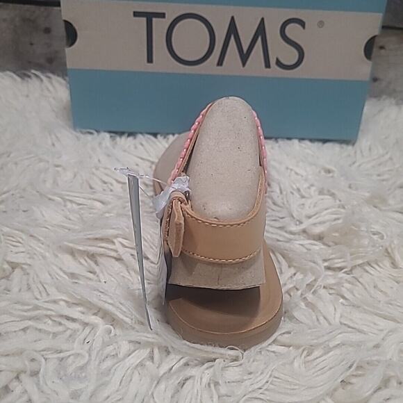 TOMS BREE HONEY WOVEN TRIM THONG SANDAL Sz 8 NIB - Picture 4 of 9